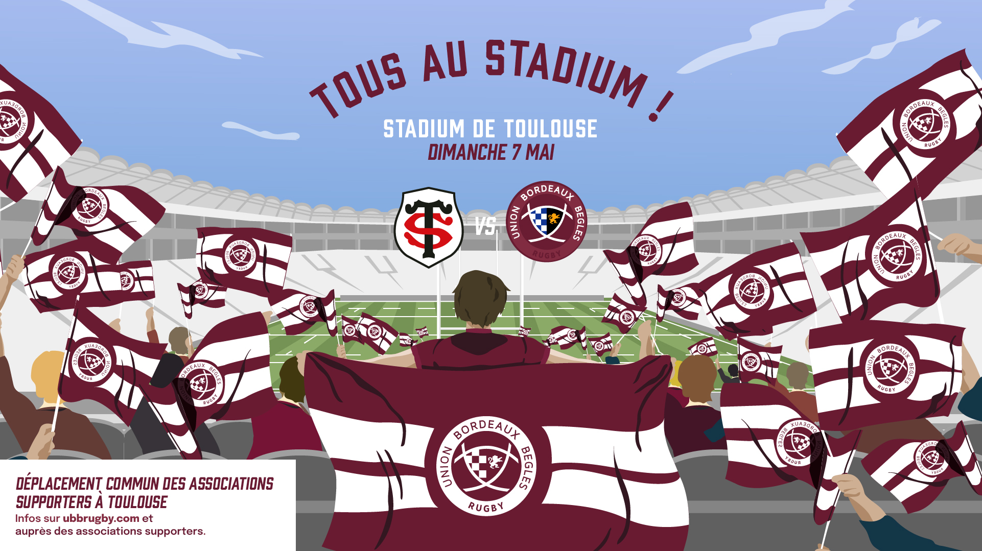 Toulouse UBB - déplacement supporters - billets